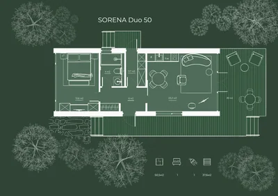 SORENA Duo 50 — коммерческая планировка