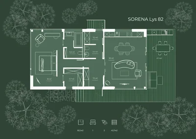 SORENA Lys 82 — коммерческая планировка