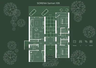 SORENA Saman 109 — коммерческая планировка